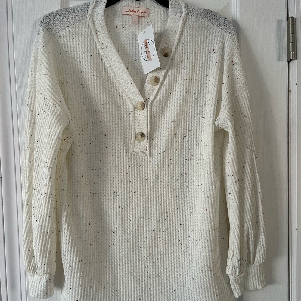 Hailey & Company. Thermal knit long sleeve top